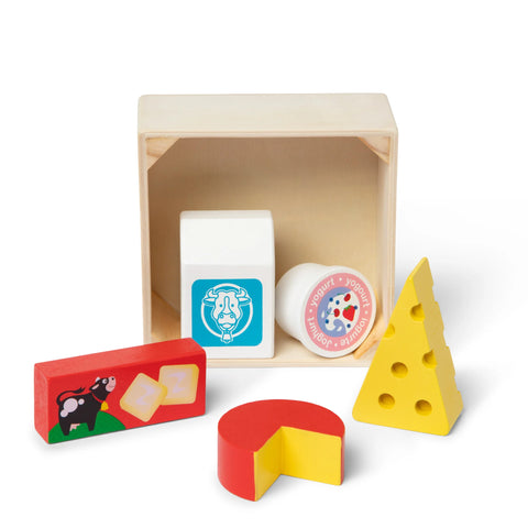 Melissa & Doug Wooden Food Groups Play Set Dairy