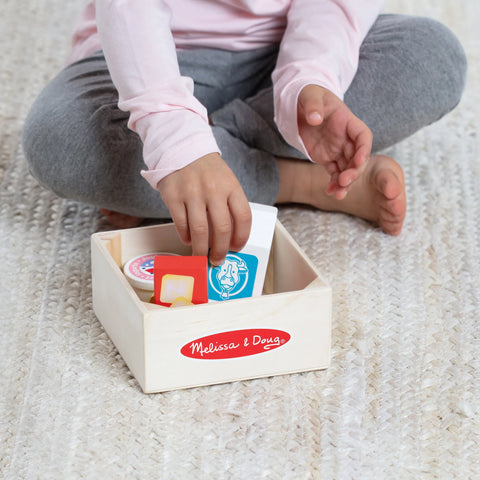 Melissa & Doug Wooden Food Groups Play Set Dairy