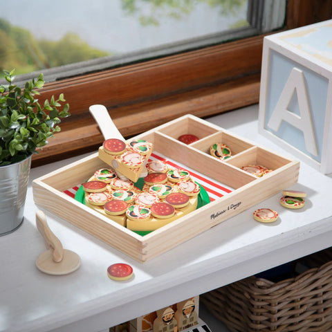 Melissa & Doug Wooden Pizza Party Play Set