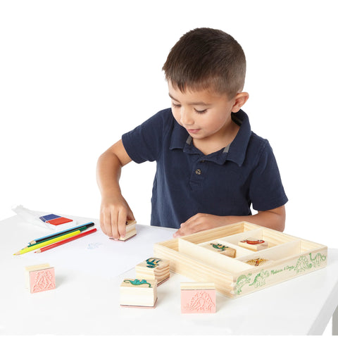 Melissa & Doug Wooden Stamp Set Dinosaurs