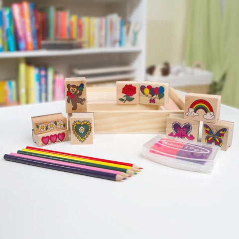 Melissa & Doug Wooden Stamp Set Friendship