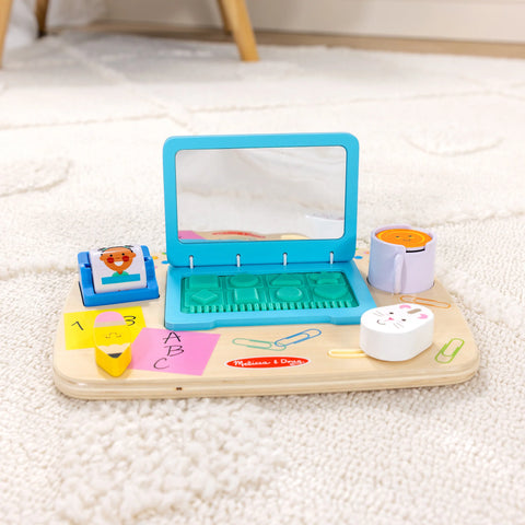 Melissa & Doug Wooden Work & Play Desktop Activity Board