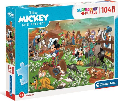 Mickey And Friends, Maxi Supercolor Puzzle, 104 Pieces