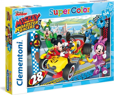 Mickey and The Roadster Racers, Minnie Happy Helpers Maxi Puzzle, Supercolor Disney, 104 Pieces