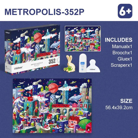 Mideer Artist Puzzle Metropolis 352 Pieces