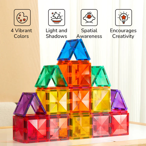 Mideer Colorful Magnetic Tiles 60 Pieces