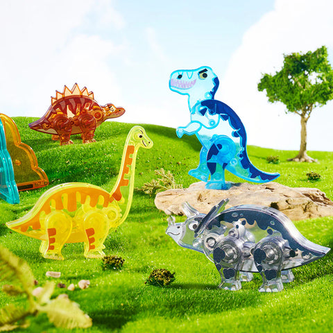 Mideer Colorful Magnetic Tiles Jurassic Adventure 48 Pieces