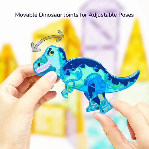Mideer Colorful Magnetic Tiles Jurassic Adventure 48 Pieces