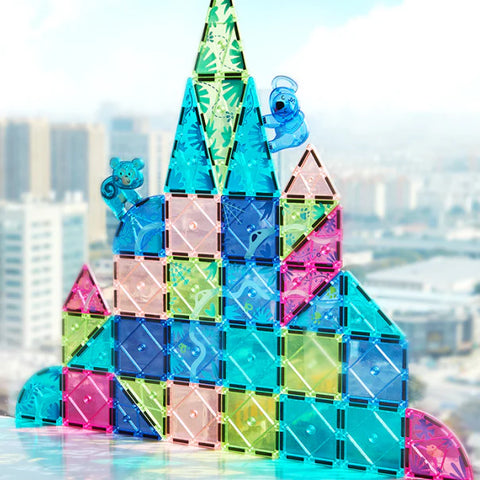 Mideer Colorful Magnetic Tiles Wonderful Forest 40 Pieces