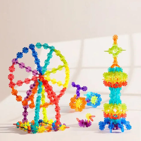 Mideer Colourful Snowflake Blocks 500 Pieces