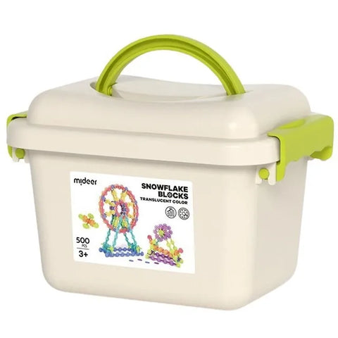 Mideer Colourful Snowflake Blocks 500 Pieces