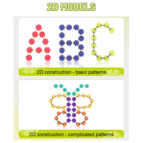 Mideer Colourful Snowflake Blocks 200 Pieces