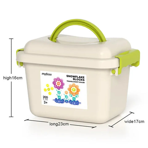 Mideer Colourful Snowflake Blocks 200 Pieces