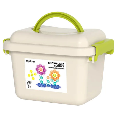 Mideer Colourful Snowflake Blocks 200 Pieces