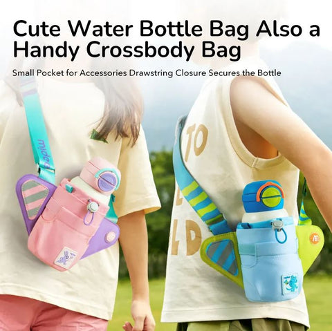 Mideer Double Drinking Insulation Cup, Pink Peacock 480ml