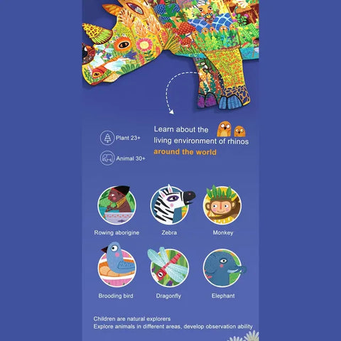 Mideer Dreamy Rhino Puzzle 280 Pieces