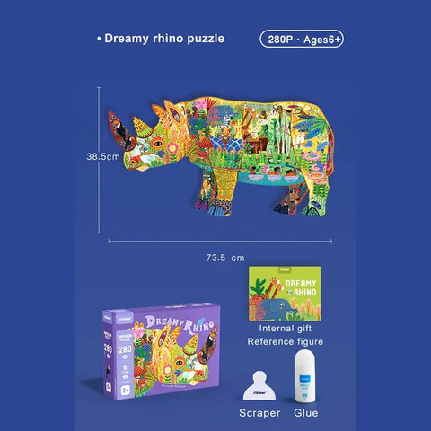 Mideer Dreamy Rhino Puzzle 280 Pieces