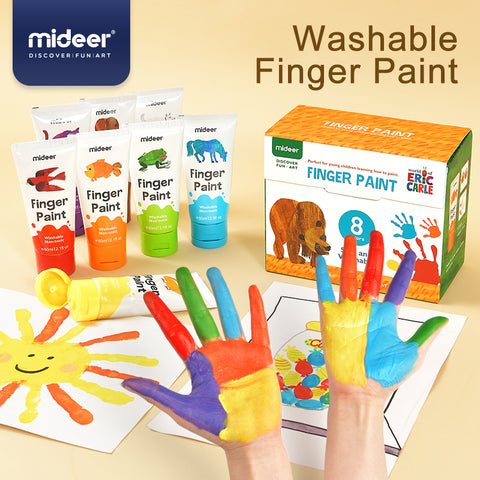 Mideer Finger Paint Tube Set 8 Colours