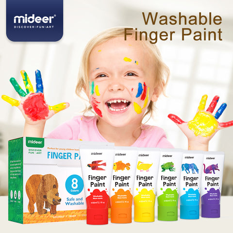 Mideer Finger Paint Tube Set 8 Colours