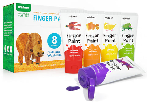 Mideer Finger Paint Tube Set 8 Colours