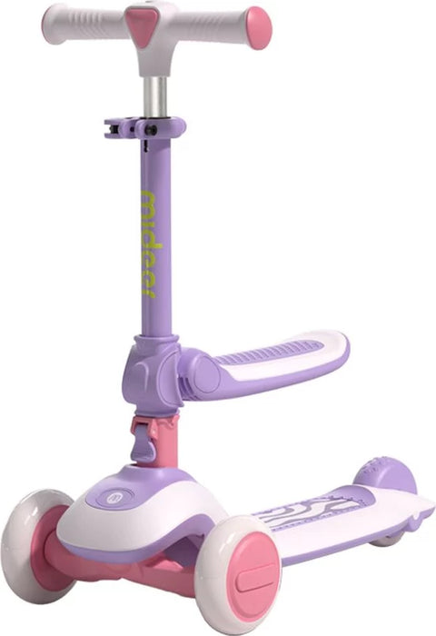 Mideer 2 in 1 Foldable Kick Scooter Purple 1+ Years
