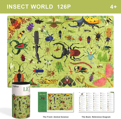 Mideer Let's Learn Insect World Puzzle 126 Pieces