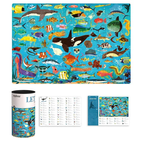 Mideer Let's Learn Ocean Tip Puzzle 126 Pieces