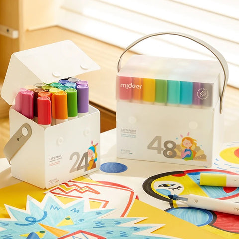 Mideer Let's Paint Washable Markers 48 Pieces