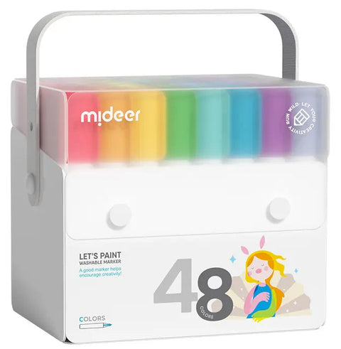 Mideer Let's Paint Washable Markers 48 Pieces