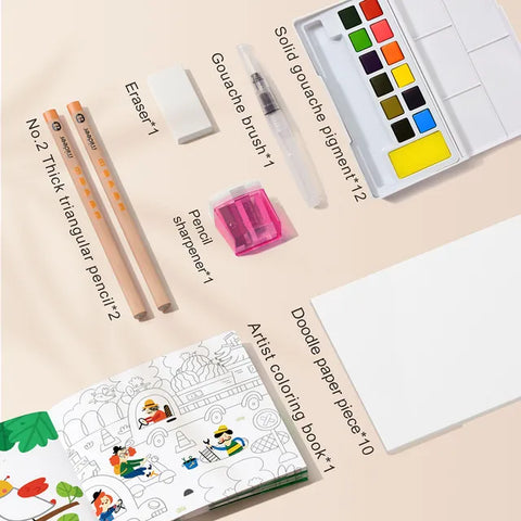 Mideer Little Artist Suitcase Art Set Blue