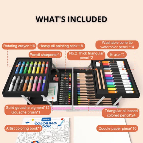 Mideer Little Artist Suitcase Art Set Pink