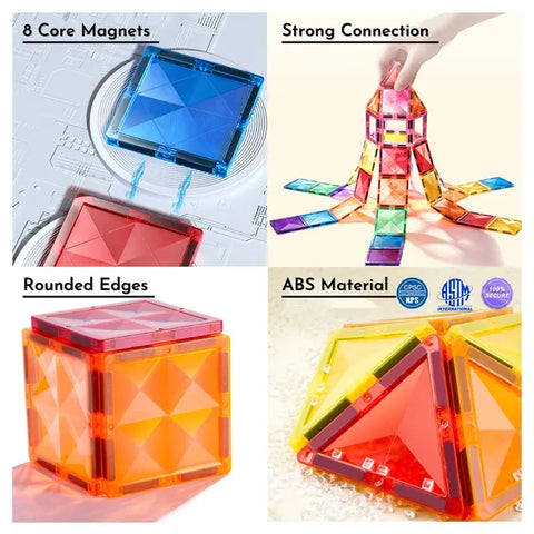 Mideer Magnetic Tiles Cool Colors 20 Pieces