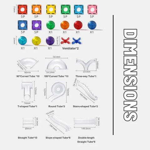 Mideer Magnetic Tiles Marble Run Edition 100 Pieces