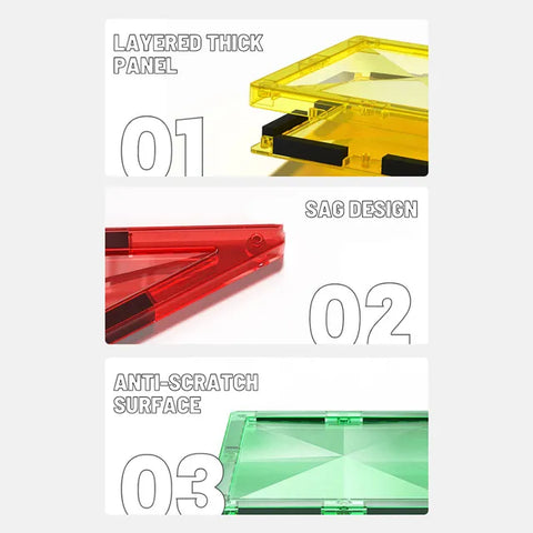 Mideer Magnetic Tiles Warm Colors 20 Pieces