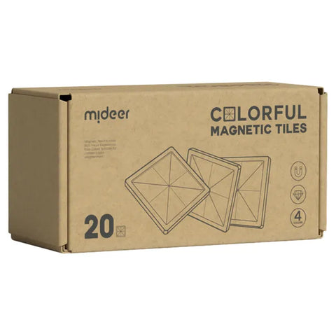 Mideer Magnetic Tiles Warm Colors 20 Pieces