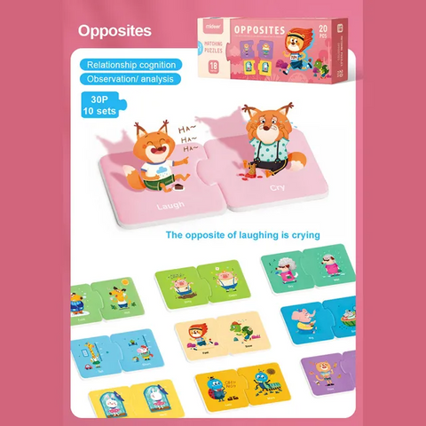 Mideer Matching Puzzle Opposites 20 Pieces