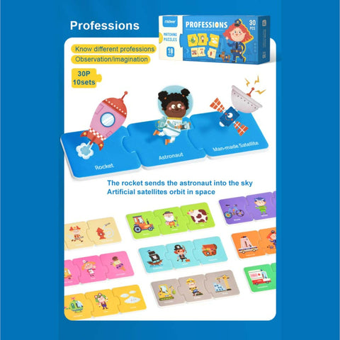 Mideer Matching Puzzle Professions 30 Pieces