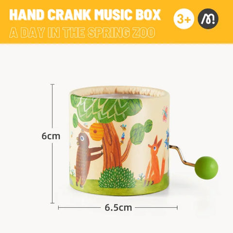 Mideer Hand Crank Music Box A Day In The Spring Zoo
