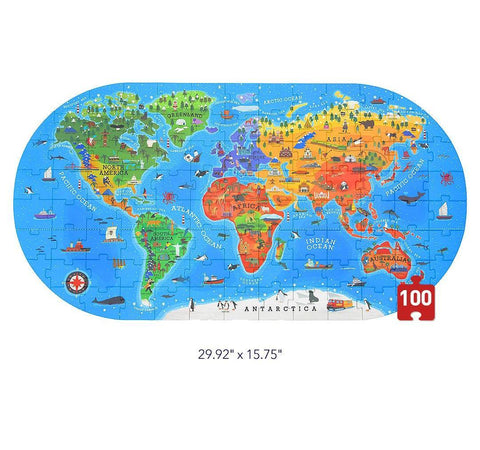 Mideer Our World Portable Puzzle Box 100 Pieces