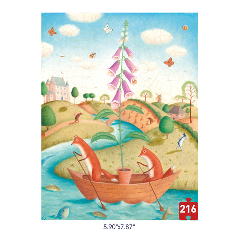 Mideer Pocket Series Puzzle Fish Also Like Flowers, 216 Pieces