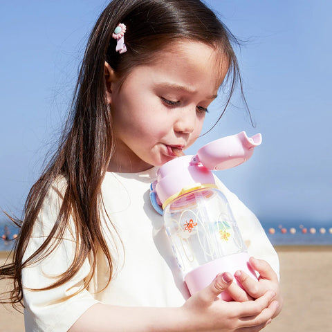 Mideer Portable Double Drinking Bottle Pink Rabbit 590ml