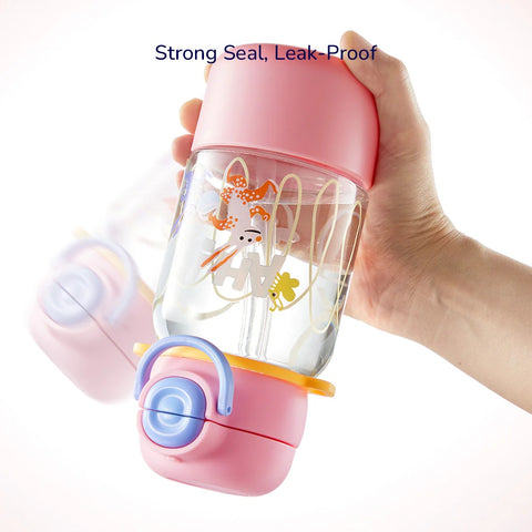 Mideer Portable Double Drinking Bottle Pink Rabbit 590ml