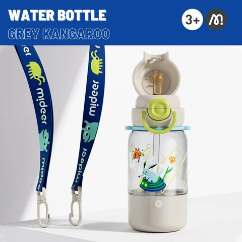 Mideer Portable Double Drinking Bottle Grey Kangaroo 590ml