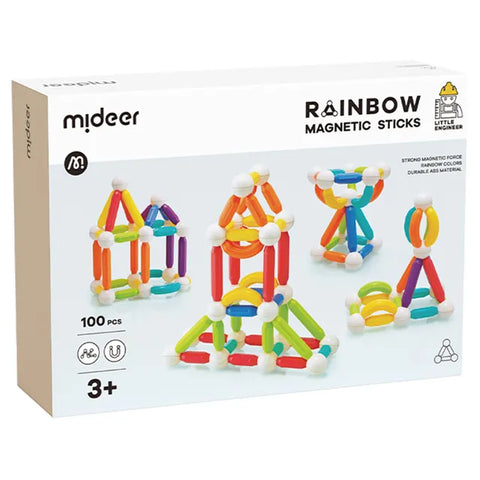 Mideer Rainbow Magnetic Sticks 100 Pieces