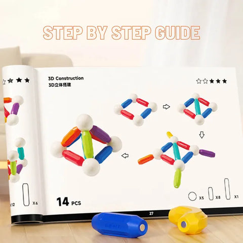 Mideer Rainbow Magnetic Sticks 100 Pieces