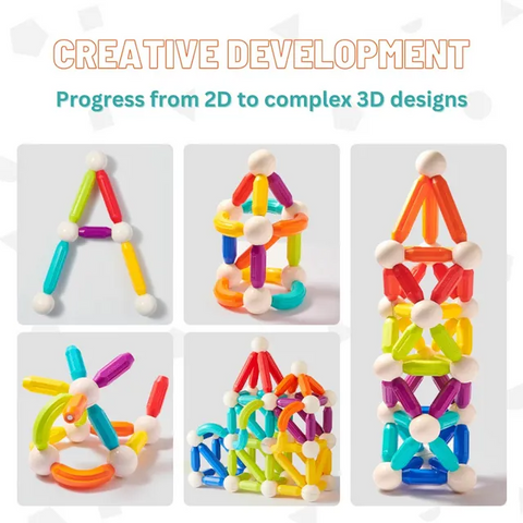 Mideer Rainbow Magnetic Sticks 60 Pieces