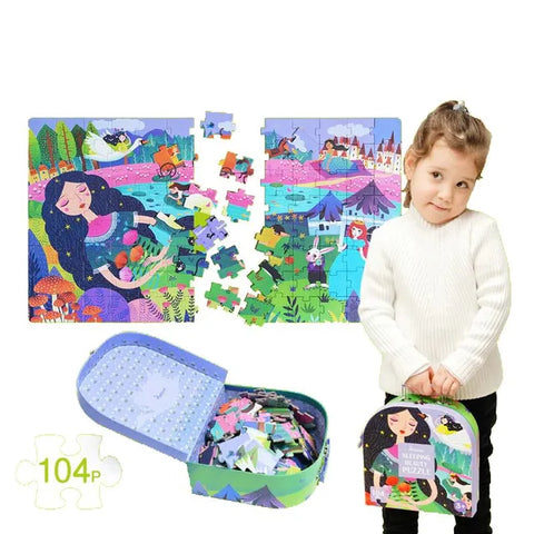 Mideer Sleeping Beauty Portable Puzzle Box 104 Pieces