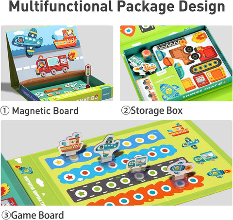 Mideer Things That Go Magnetic Playset 59 Pieces