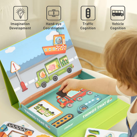 Mideer Things That Go Magnetic Playset 59 Pieces