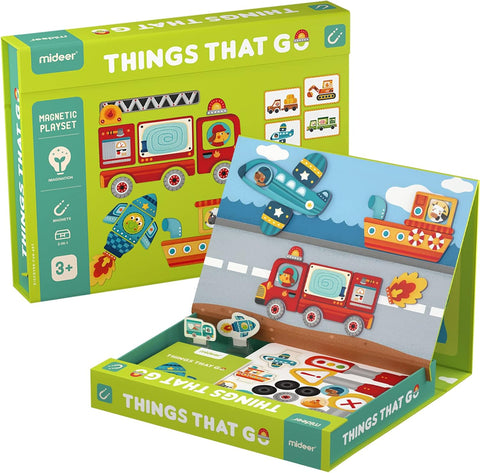 Mideer Things That Go Magnetic Playset 59 Pieces